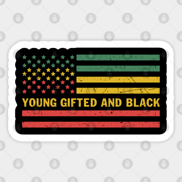 Young gifted and black Sticker by UrbanLifeApparel
